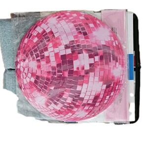 Disco Cowgirl MOUSE PAD- Pink Disco Ball Design- 7.75" diameter
